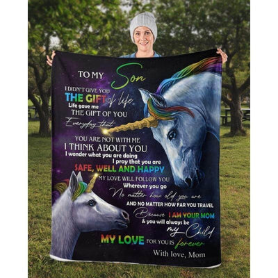 To My Son - From Mom - Unicorn A318 - Premium Blanket