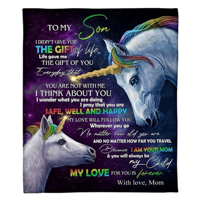 To My Son - From Mom - Unicorn A318 - Premium Blanket