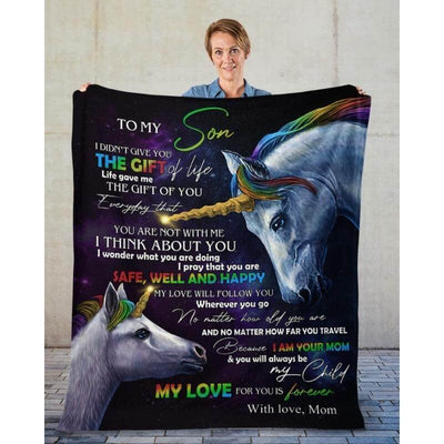 To My Son - From Mom - Unicorn A318 - Premium Blanket