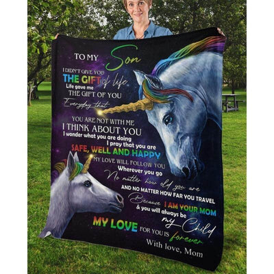 To My Son - From Mom - Unicorn A318 - Premium Blanket