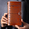 Vintage Engraved Leather Journal Notebook