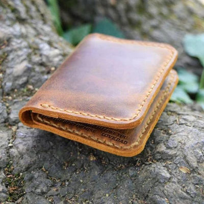 To My Grandson - Leather Bifold Wallet