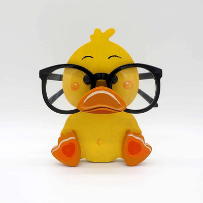 Handmade Dachshund Glasses Stand Lovely Yellow Duck