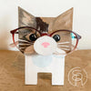 Handmade Glasses Stand Cat