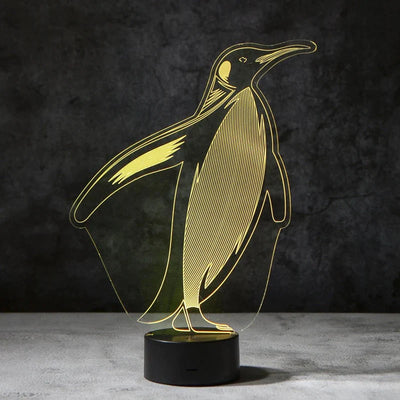 Penguin 3D Illusion Lamp