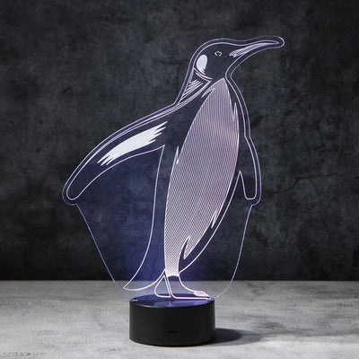 Penguin 3D Illusion Lamp