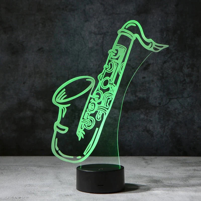 Saxophone 3D Illusion Lamp